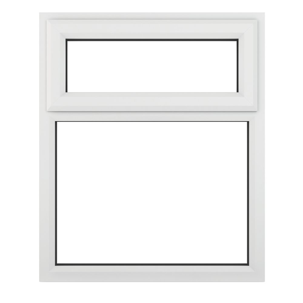 Image of Crystal Top Opening Clear Triple-Glazed Casement White uPVC Window 905mm x 1115mm 