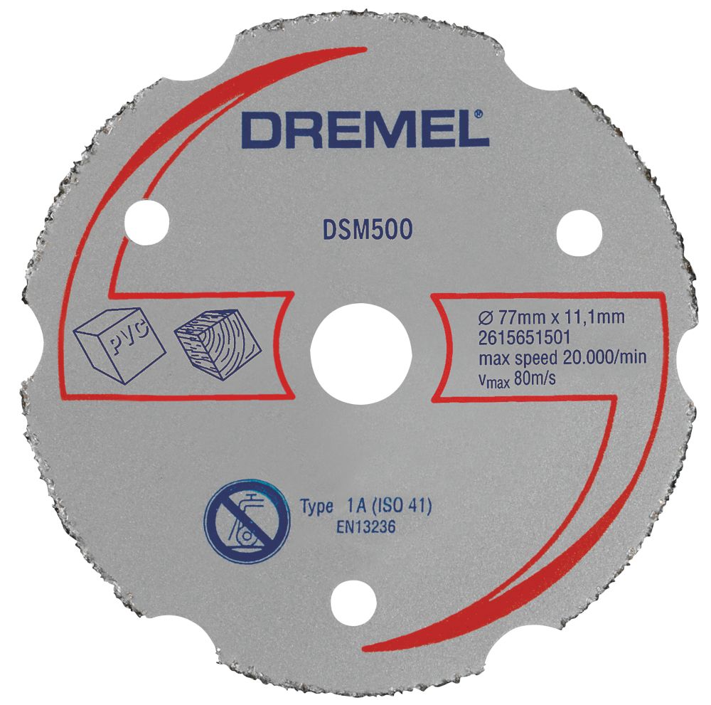 Image of Dremel DSM500 Wood/Plastic Compact Saw Cutting Wheel 3" 