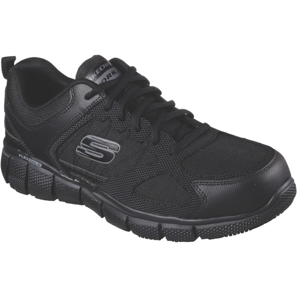 Image of Skechers Telfin Sanphet Metal Free Non Safety Shoes Black Size 9 