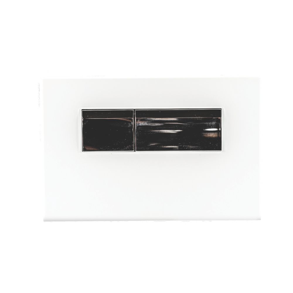 Image of Fluidmaster Vivente Dual-Flush T-Series Activation Plate White Glass 
