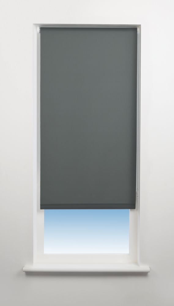 Image of Universal Polyester Roller Blackout Blind Charcoal 600mm x 1700mm Drop 