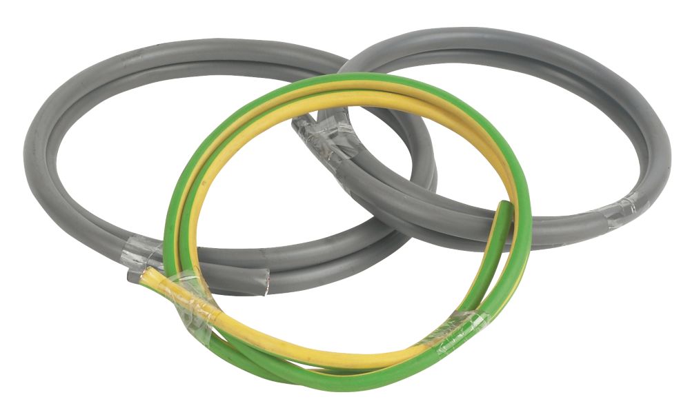 Image of Prysmian 6181Y & 6491X Grey & Green/Yellow 1-Core 16mmÂ² Meter Tails Cable 1m Coil 
