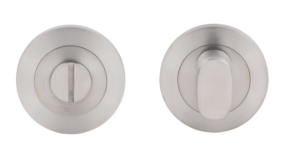 Image of Serozzetta Fire Rated Standard Thumbturn Set Satin Stainless Steel 52mm 
