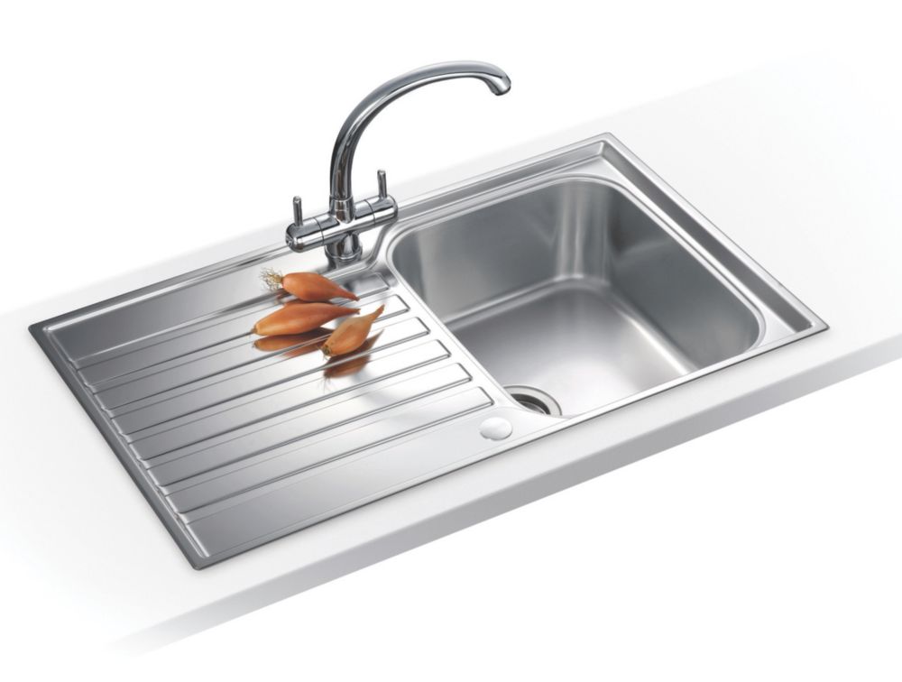 Image of Franke Ascona 1 Bowl Stainless Steel Inset Sink 860mm x 510mm 