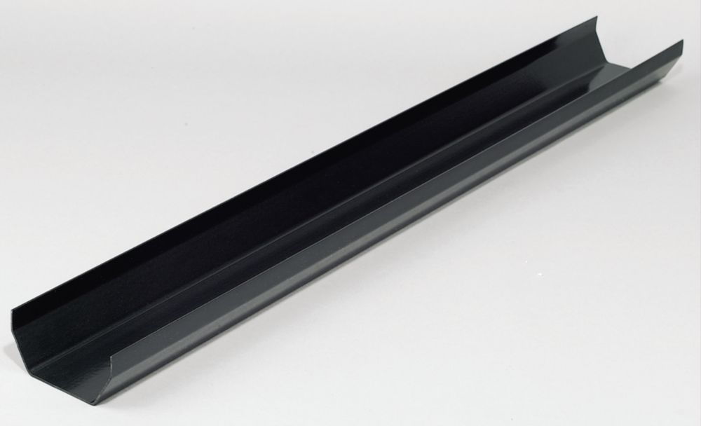 Image of FloPlast Square Gutter Black 114mm x 3m 6 Pack 