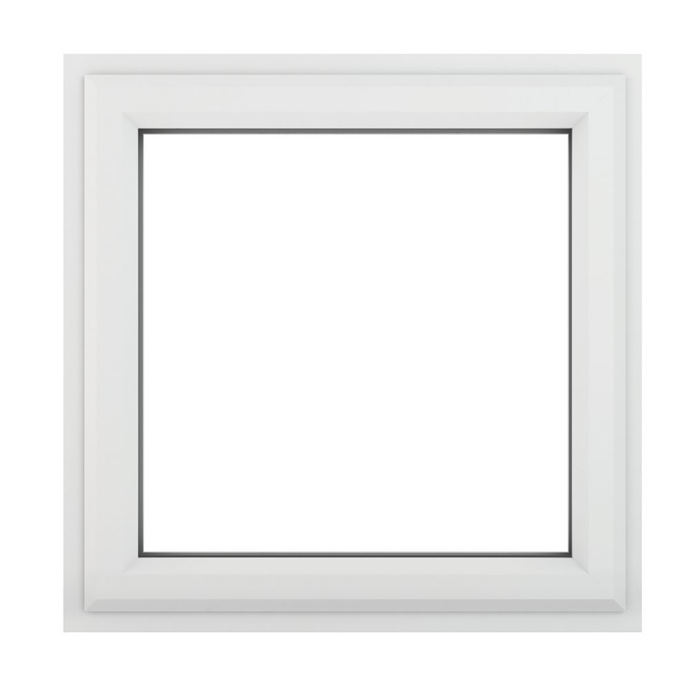 Image of Crystal Top Opening Clear Triple-Glazed Casement White uPVC Window 610mm x 610mm 
