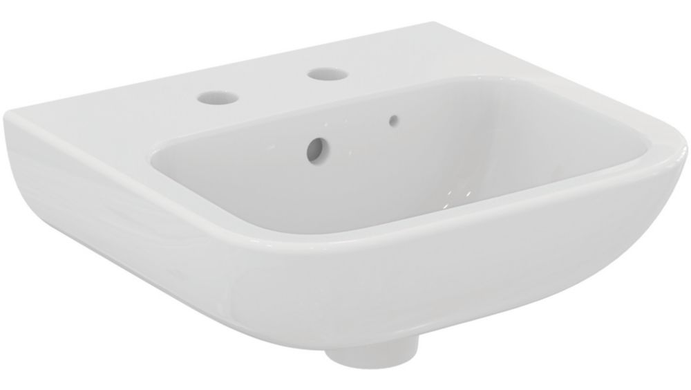 Image of Armitage Shanks Portman 21 Hand Rinse Washbasin with Overflow 2 Tap Holes 400mm 