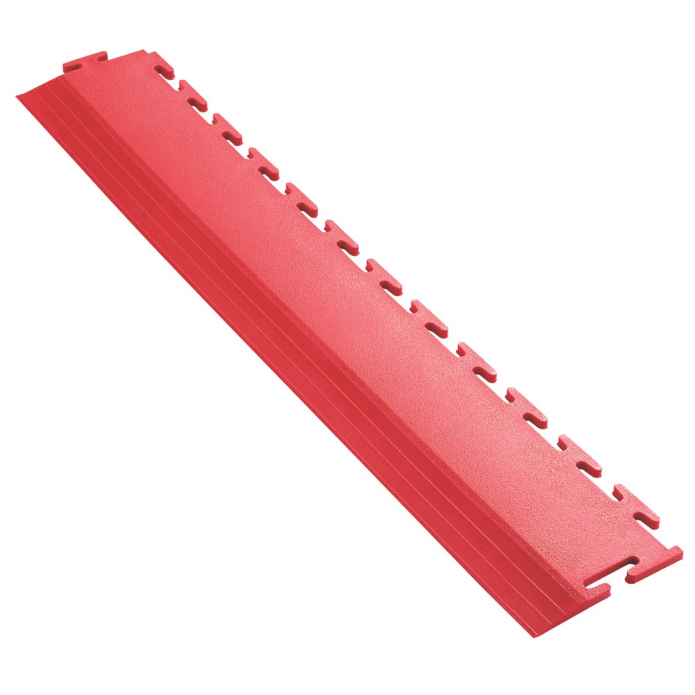 Image of Ecotile E500/7 Interlocking Edge Ramp Red 500mm x 90mm 2 Pack 