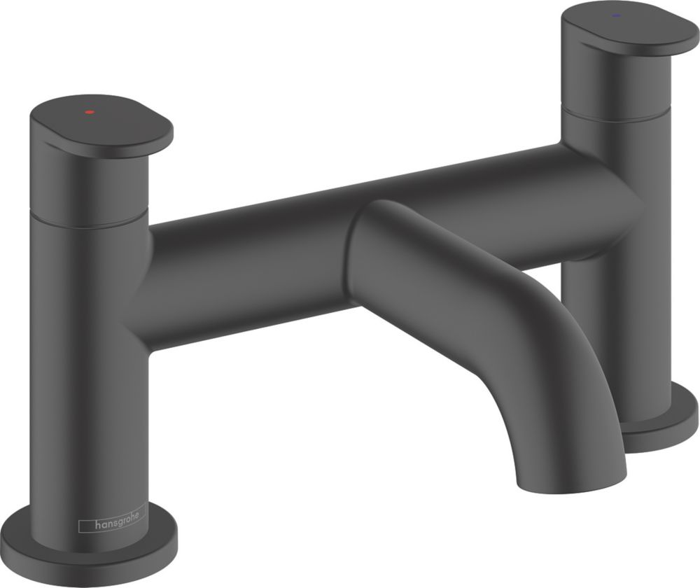 Image of Hansgrohe Vernis Blend Deck-Mounted Bath Filler Matt Black 