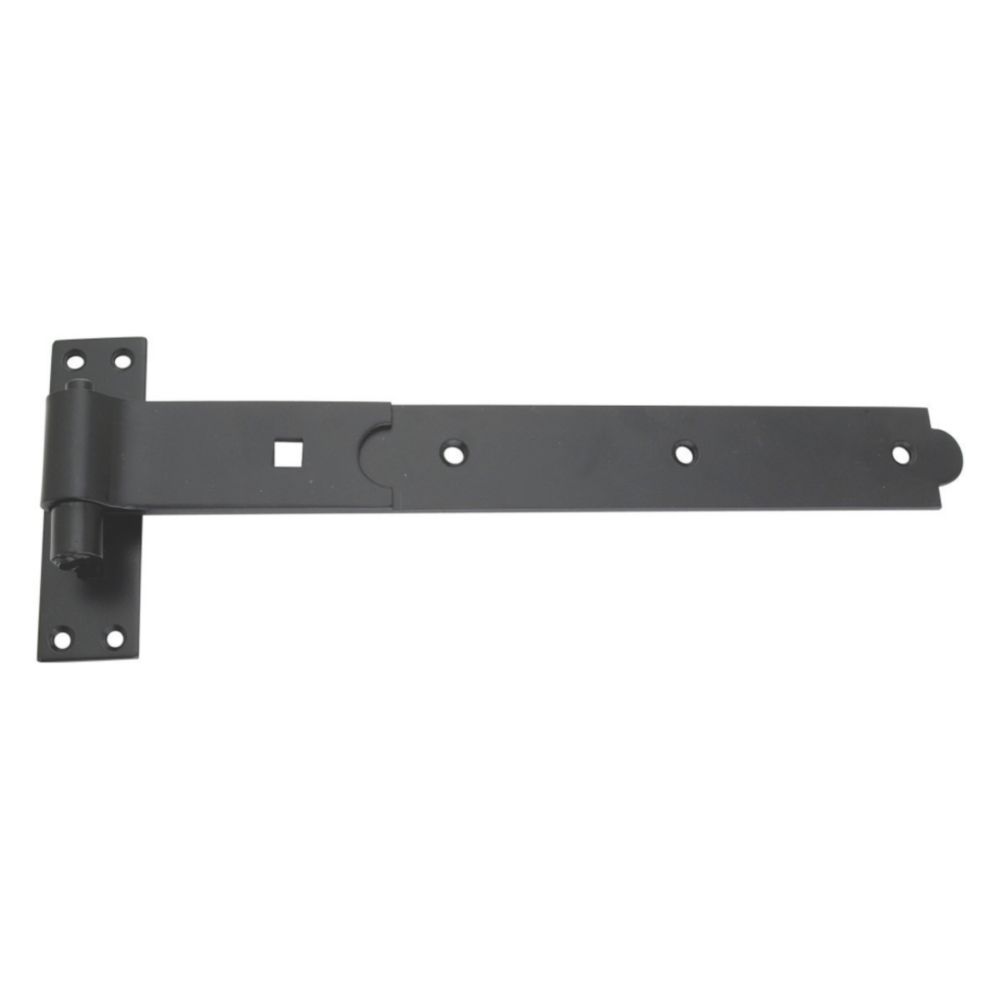 Image of Smith & Locke Black Powder-Coated Gate Hinge Straight Hook & Band 40mm x 350mm x 135mm 