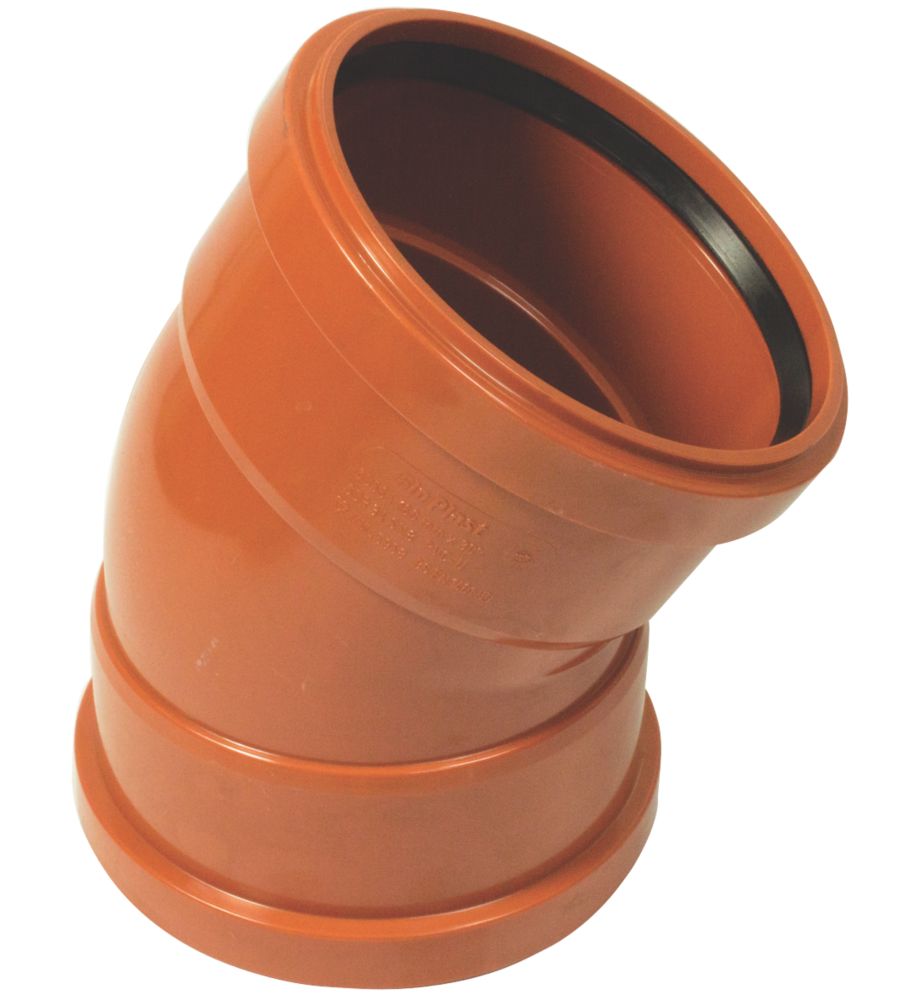 Image of FloPlast Push-Fit 30Â° Double Socket Bend 160mm 