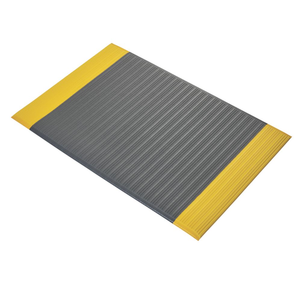 Image of COBA Europe Orthomat Anti-Fatigue Floor Mat Grey / Yellow 0.9m x 0.6m x 9mm 