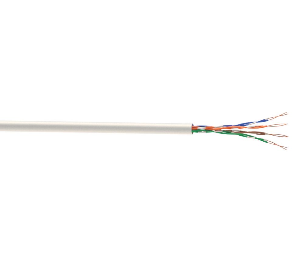 Image of Time White 4-Pair 8-Core Unshielded Telephone Cable 50m Drum 