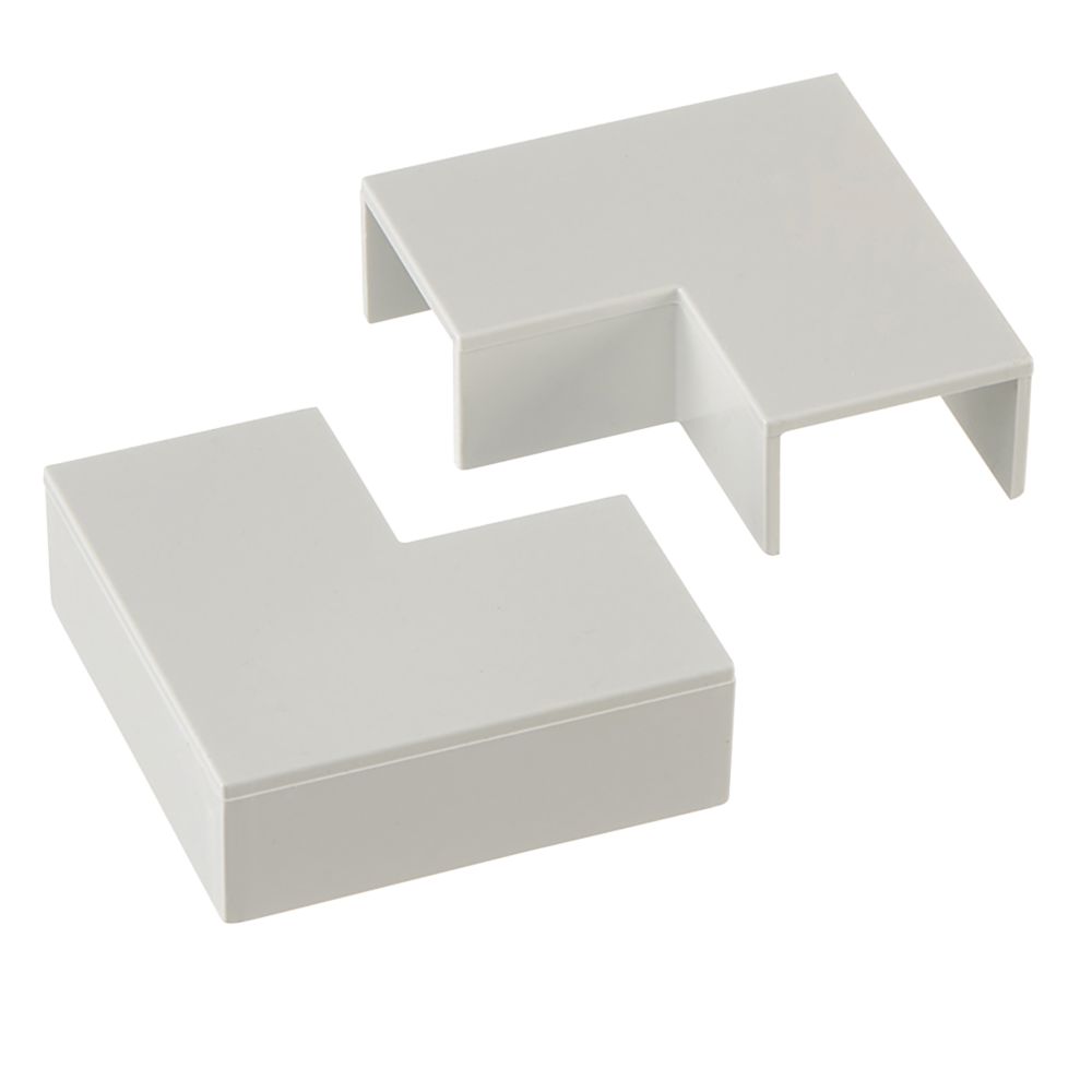 Image of Deta TTE Flat Trunking Angles 25mm x 16mm 2 Pack 