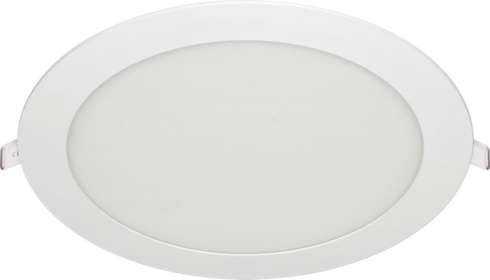 Image of Luceco ECO Circular Fixed LED Low Profile Slimline Downlight White 18W 1530lm 