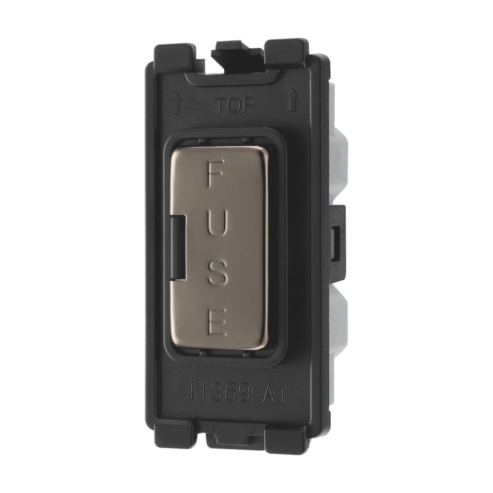 Image of British General 13A Grid Fused Spur Black Nickel 