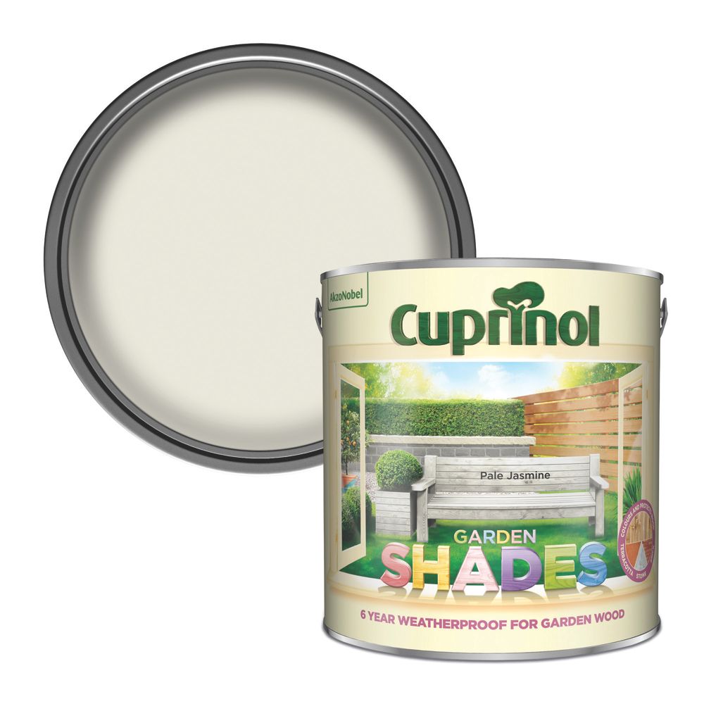 Image of Cuprinol Garden Shades Wood Paint Matt Pale Jasmine 2.5Ltr 