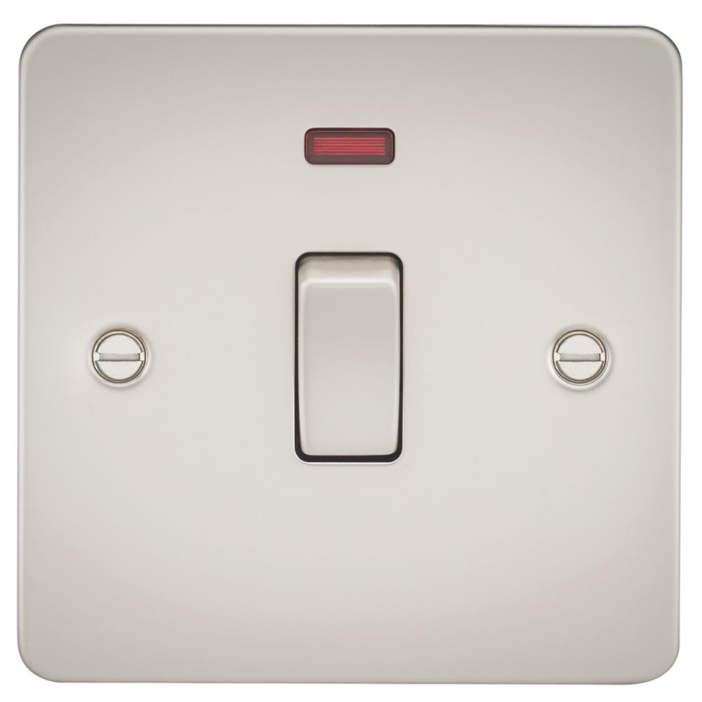 Image of Knightsbridge 20A 1-Gang DP Control Switch Pearl with LED 