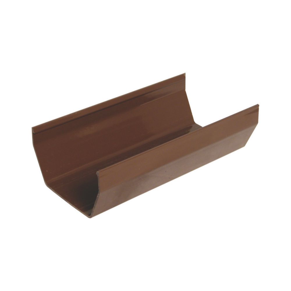 Image of FloPlast Square Gutter Brown 114mm x 3m 6 Pack 