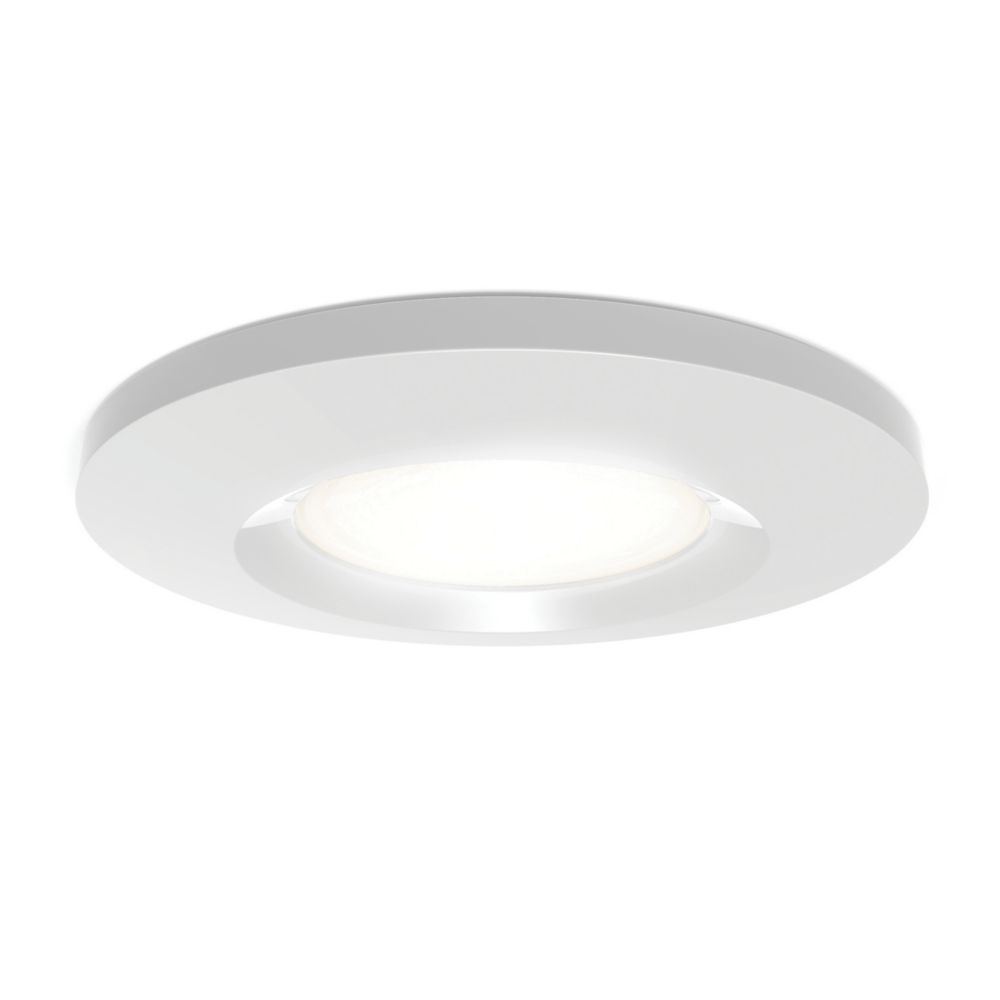 Image of 4lite Fixed Fire Rated LED Downlight White / Chrome / Satin Nickel 10W 720lm 