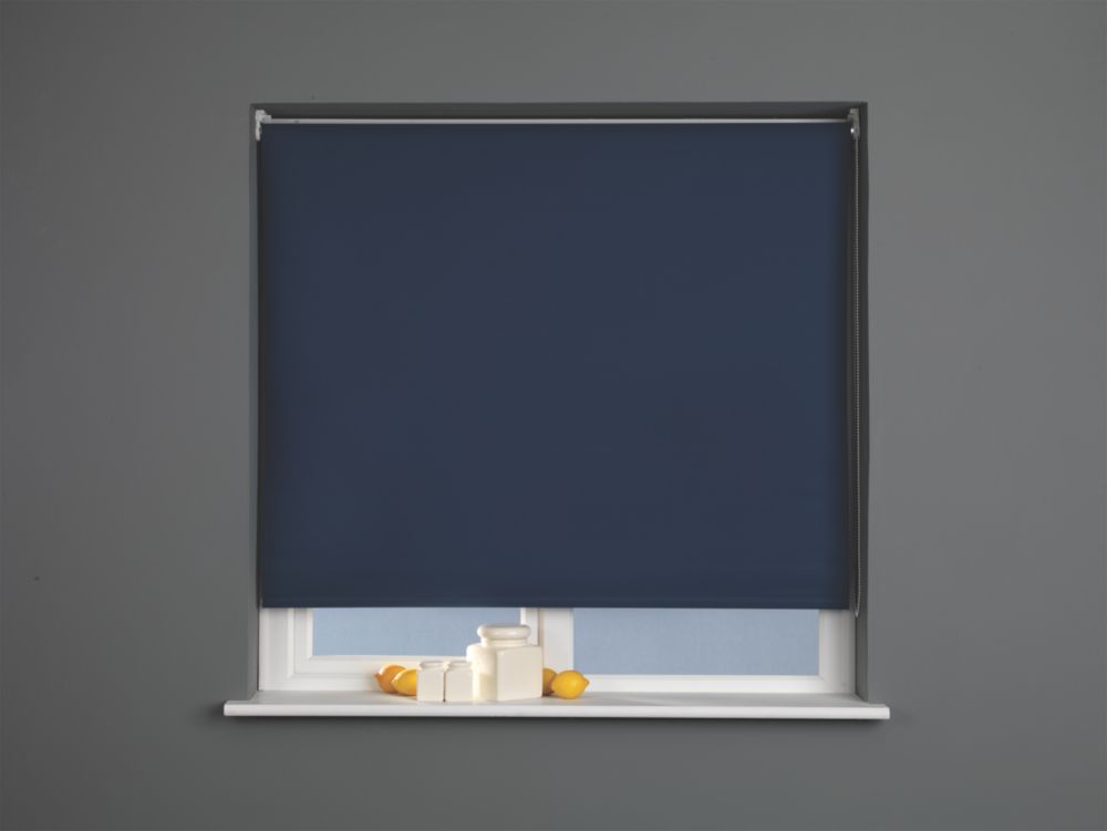 Image of Polyester Roller Blackout Blind Navy 1800mm x 1700mm Drop 
