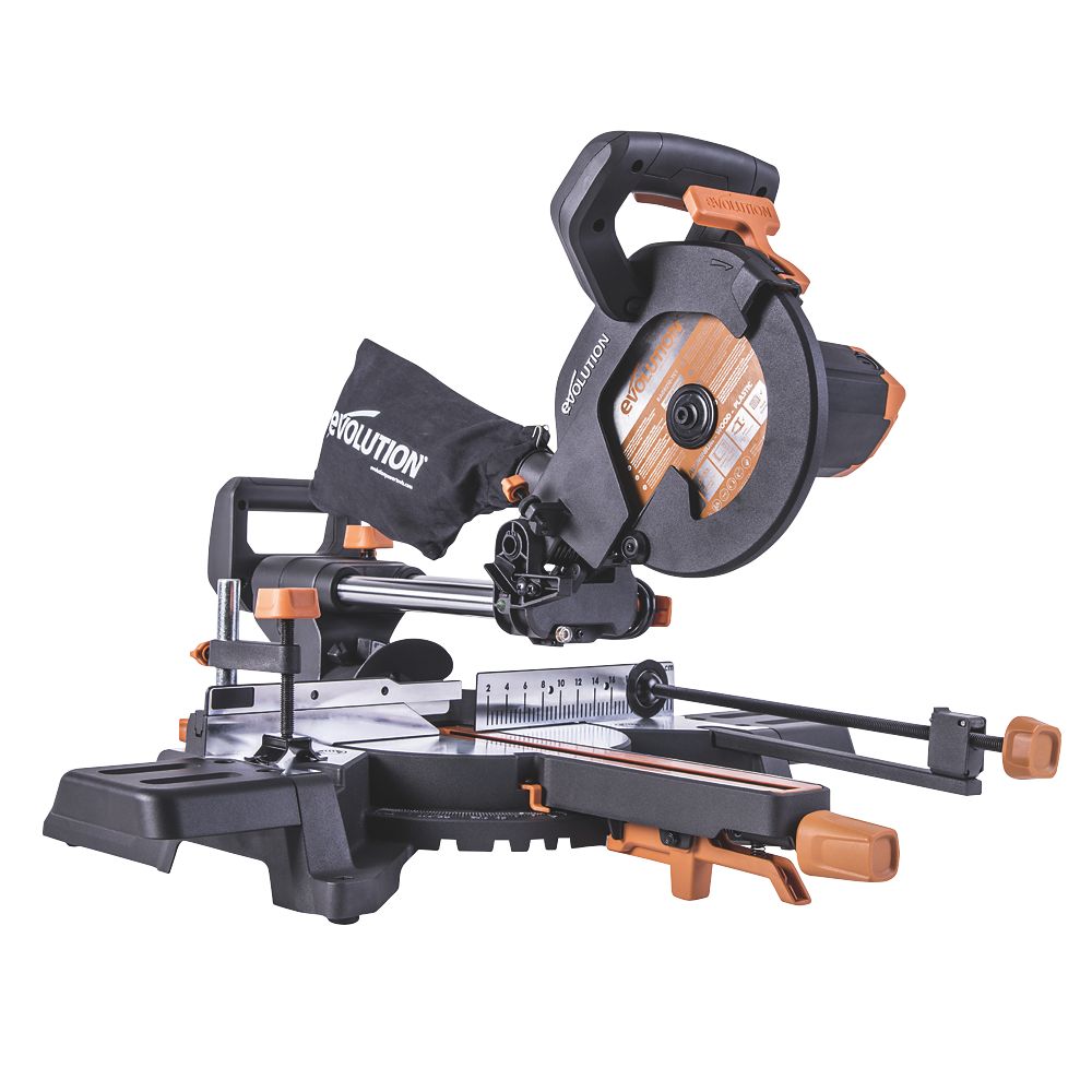 Image of Evolution R210SMS-300+ 210mm Electric Single-Bevel Sliding Multi-Material Mitre Saw 110V 