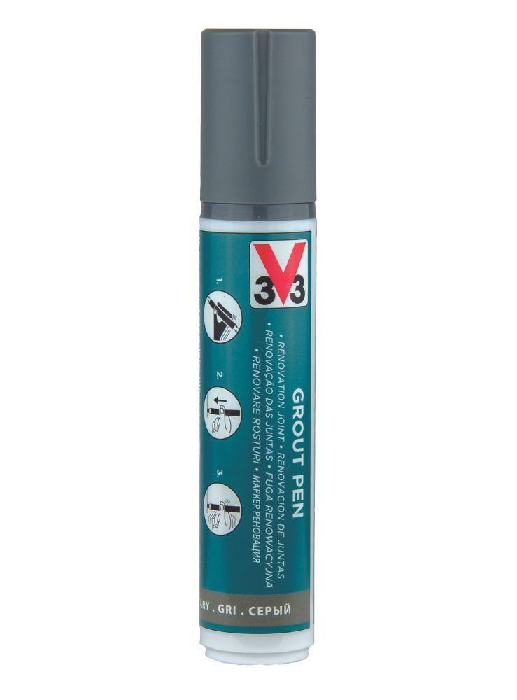 Image of V33 Wall & Floor Grout Pen Grey 15ml 