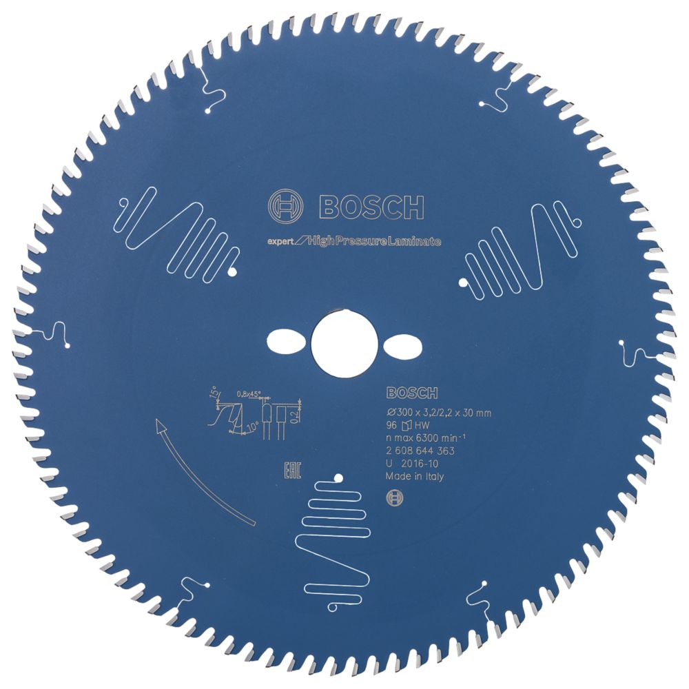 Image of Bosch Expert High Pressure Laminate Circular Saw Blade 300mm x 30mm 96T 