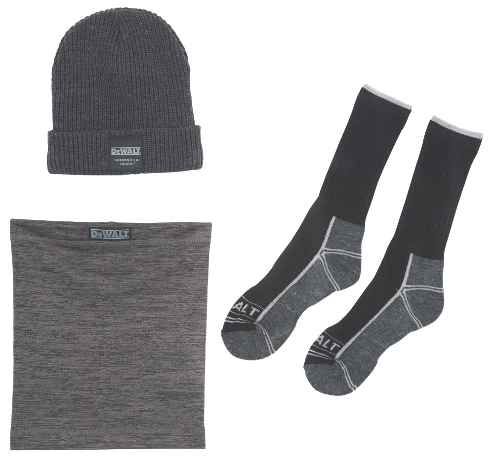 Image of DeWalt Winter Accessories Set Black/Grey 3 Pieces 