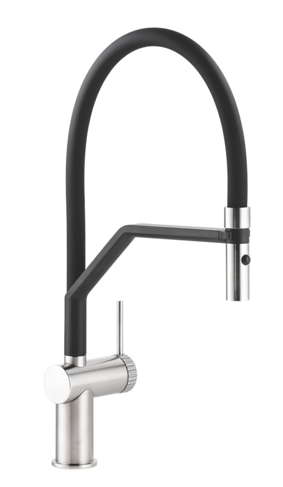 Image of Abode Fraction Semi-Professional Mono Mixer Kitchen Tap Brushed Nickel 