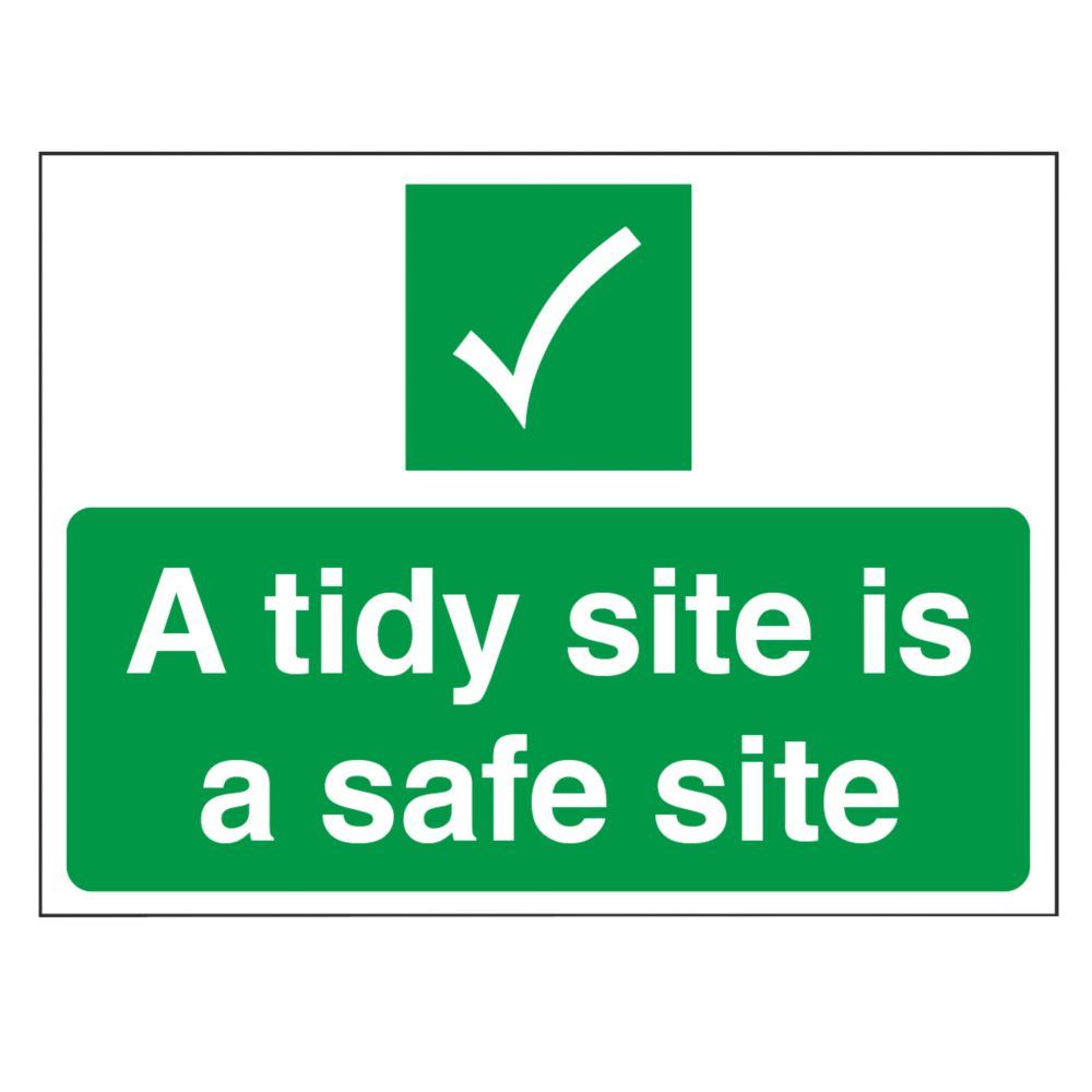 Image of "A Tidy Site Is A Safe Site" Sign 300mm x 400mm 