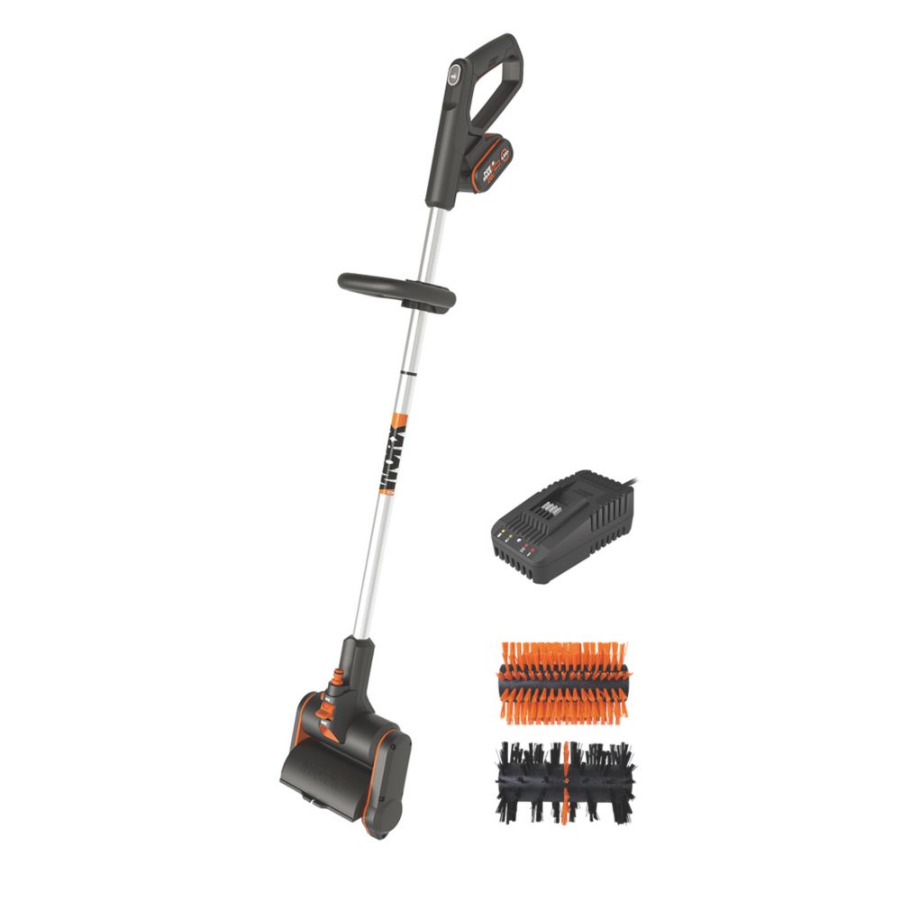 Image of Worx WG441E 20V 1 x 4.0Ah Lithium PowerShare Cordless Clean Brush 