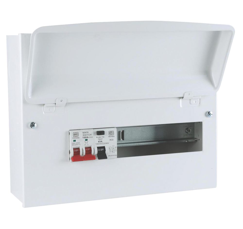 Image of MK Sentry 16-Module 14-Way Part-Populated Main Switch Consumer Unit 