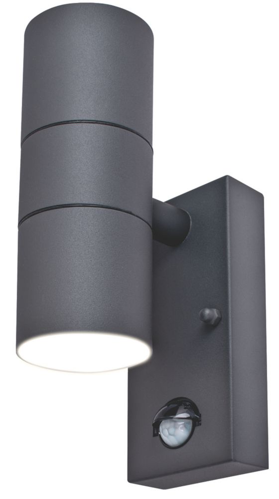 Image of Luceco LEXDSSUDPIRG-01 Outdoor Decorative External Wall Light With PIR & Photocell Sensor Stainless Steel 