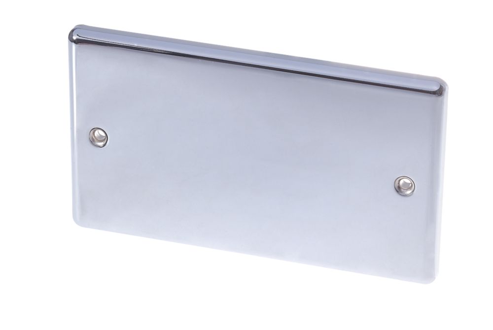 Image of LAP 2-Gang Blanking Plate Polished Chrome 