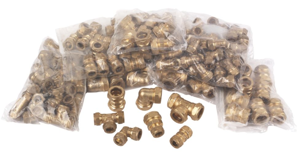 Image of Flomasta Compression Fittings Pack 100 Piece Set 