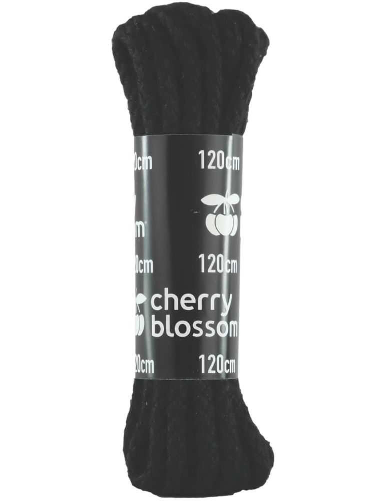 Image of Cherry Blossom Cord Laces Black 1.2m 
