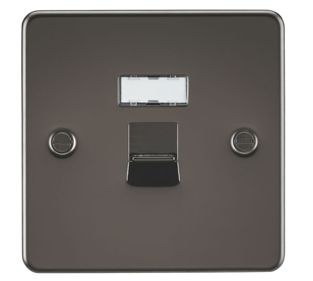 Image of Knightsbridge RJ45 Ethernet Socket Gunmetal 