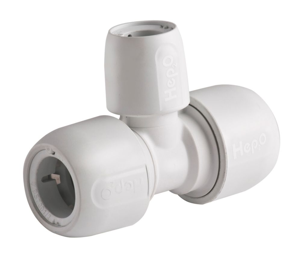 Image of Hep2O Plastic Push-Fit Reducing Tee 22mm x 22mm x 15mm 