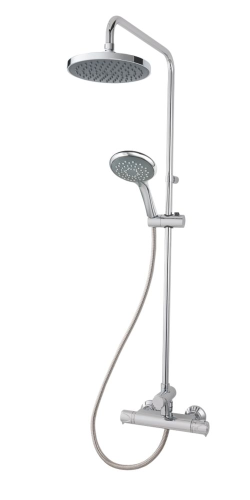 Image of Triton Benito Rear-Fed Exposed Chrome Thermostatic Mixer Shower with Diverter 