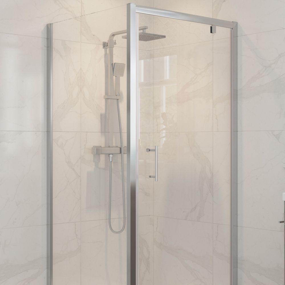 Image of Essentials Semi-Framed Side Panel Polished Silver 760mm 