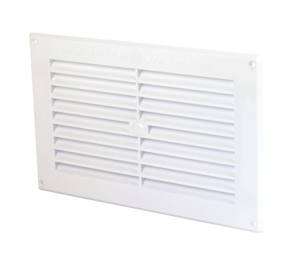 Image of Map Vent Fixed Louvre Vent White 229mm x 152mm 