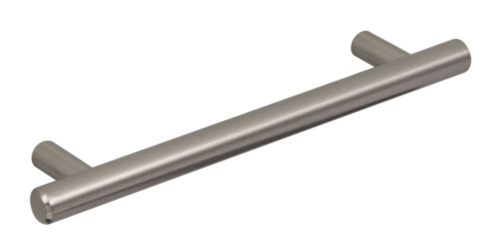 Image of Hafele Barkston Handle Brushed Nickel 128mm 