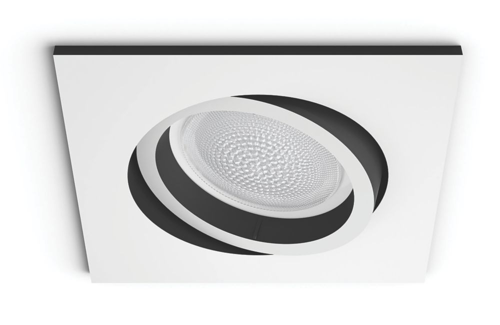 Image of Philips Hue Centura Adjustable Head Square LED Recessed Spotlight White 5.7W 350lm 