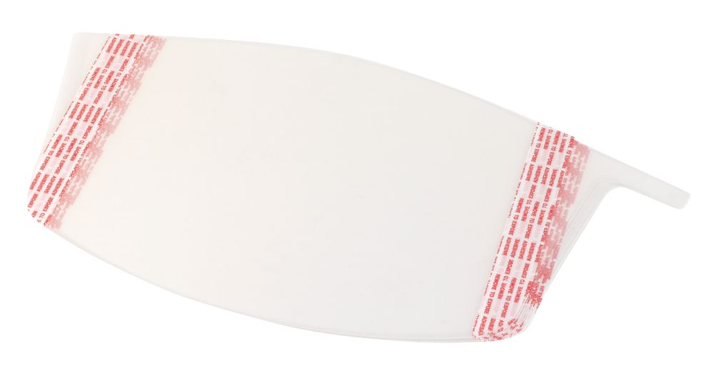 Image of 3M VersaFlo Peel Off Visor Covers Pack of 10 Clear 10 Pack 