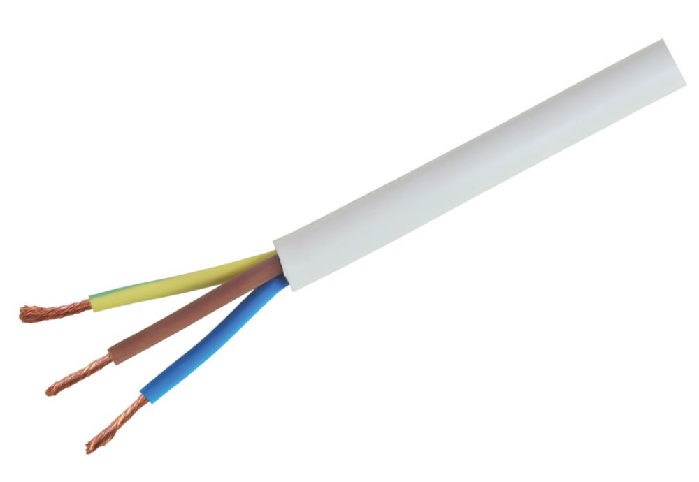 Image of Time 3093Y White 3-Core 2.5mmÂ² Flexible Cable 5m Coil 