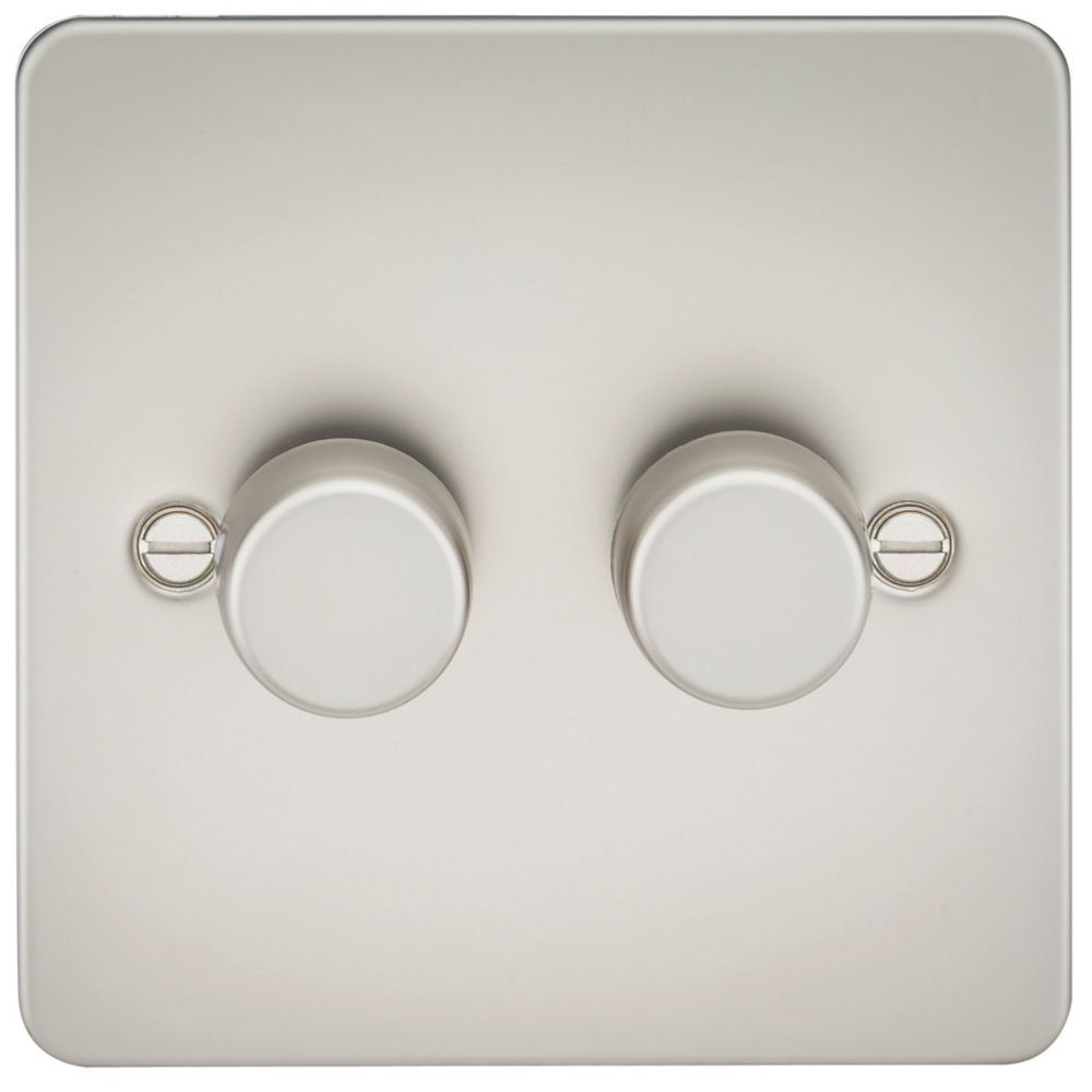 Image of Knightsbridge 2-Gang 2-Way LED Dimmer Switch Pearl 