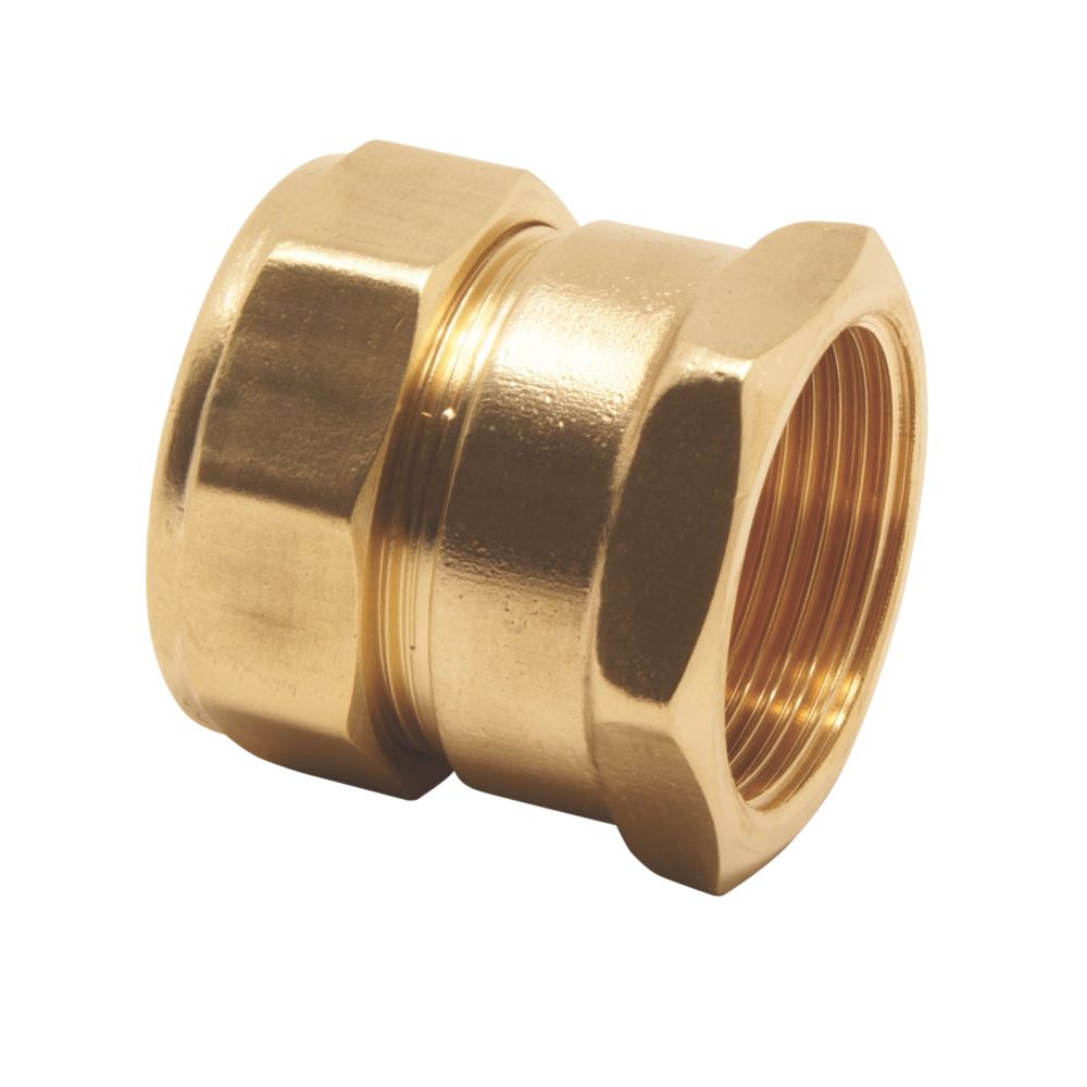 Image of Pegler PX41 Brass Compression Adapting Female Coupler 15mm x 3/4" 