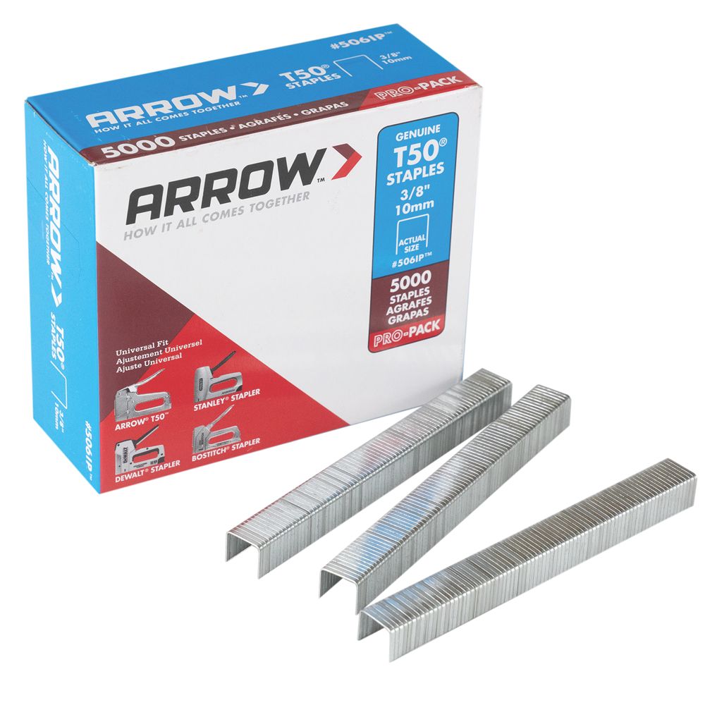 Image of Arrow Heavy Duty Staples Galvanised 10mm x 10mm 5000 Pack 