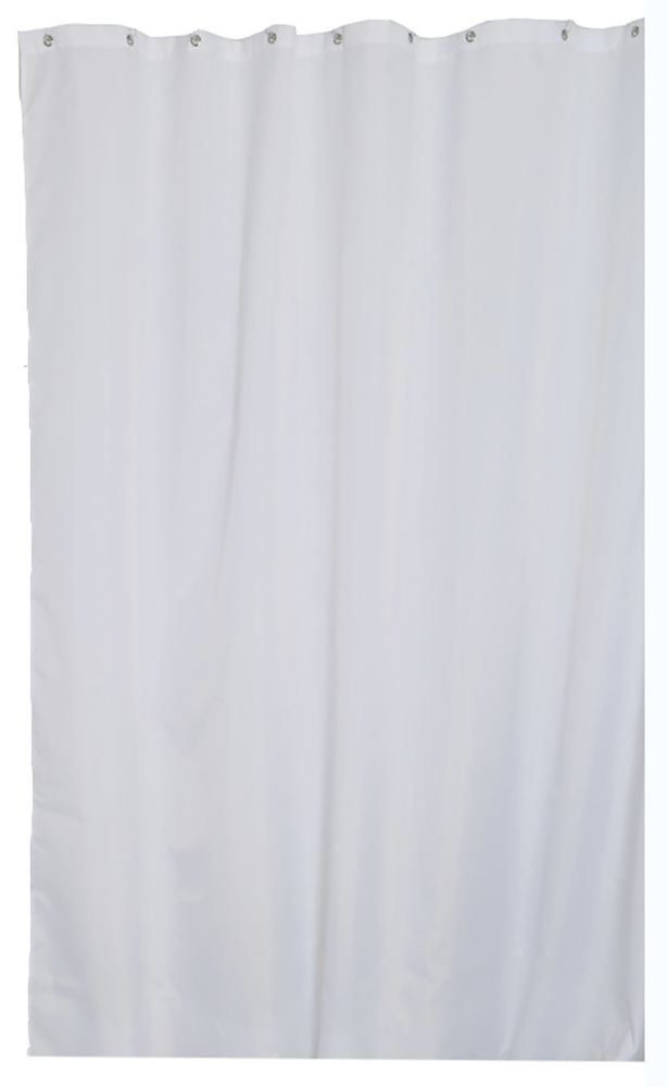 Image of Croydex Textile Shower Curtain White 1800mm x 1800mm 